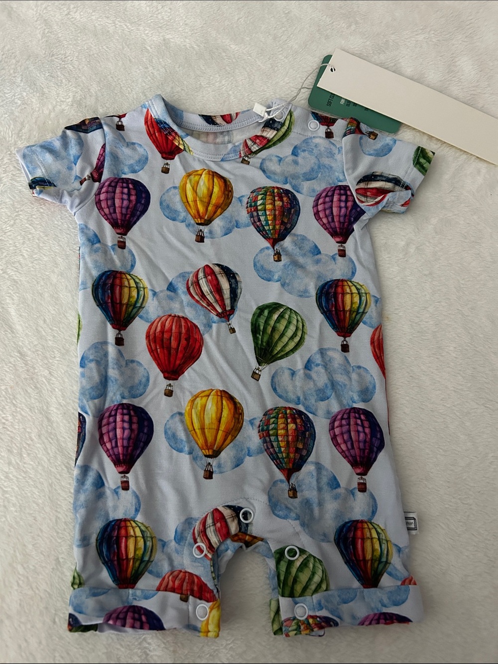 Multicolor Hot Air Balloon Kids Bamboo Romper